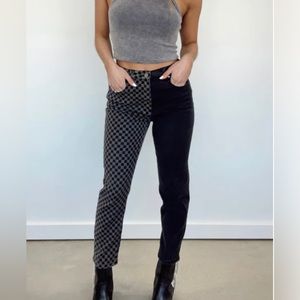 Checkered Rebel Denim Jeans